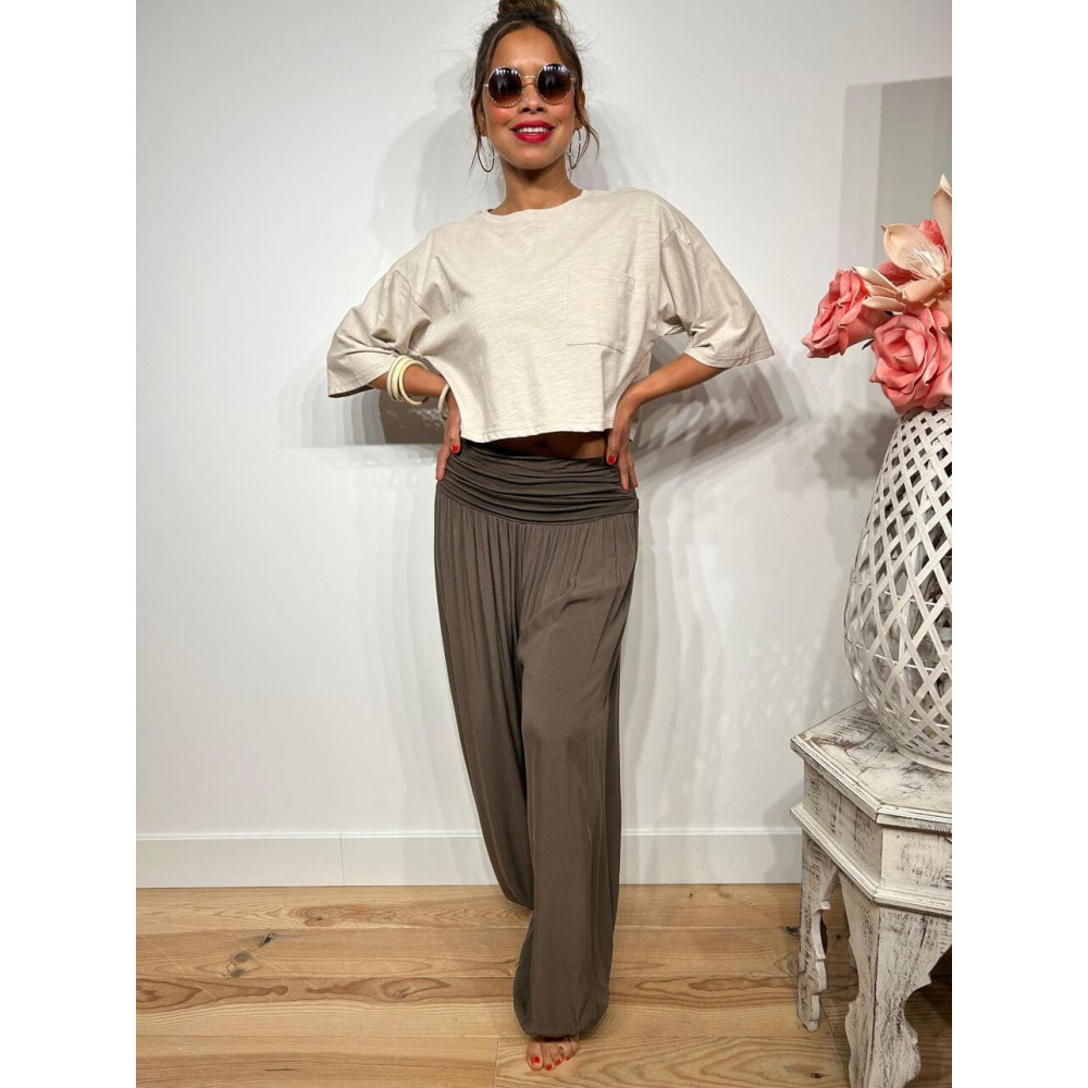 Pantalón Harem ALADDÍN Marrón HEVE