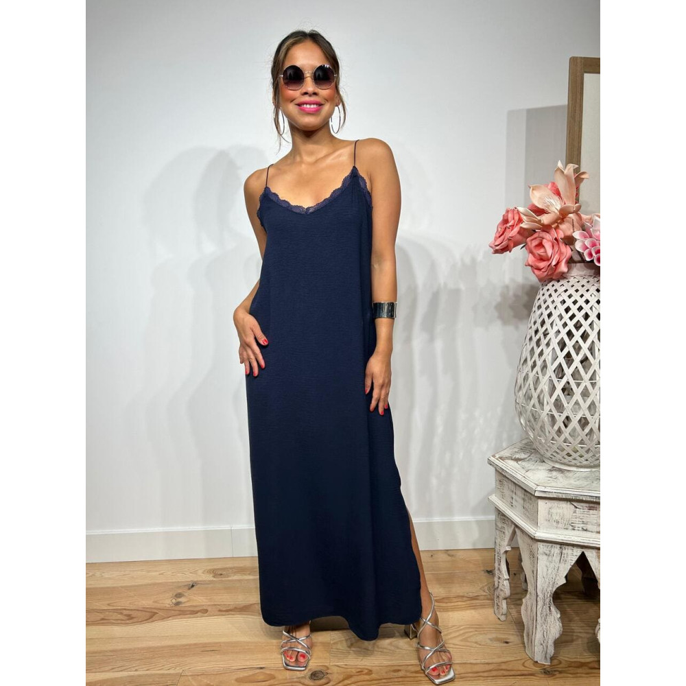 Vestido Lencero REENIE Marino HEVE Vestido Lencero REENIE Marino HEVE