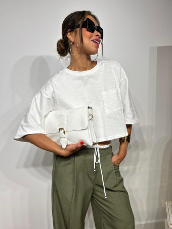 Bolso Abatanado Bandolera SPRINGE Blanco HEVE