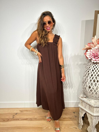 Vestido Lazada KALOOT Marrón HEVE