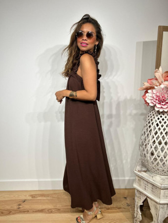 Vestido Lazada KALOOT Marrón HEVE