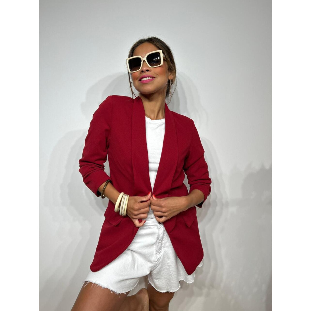 Blazer Frunces BIANCA Burdeos HEVE Blazer Frunces BIANCA Burdeos HEVE