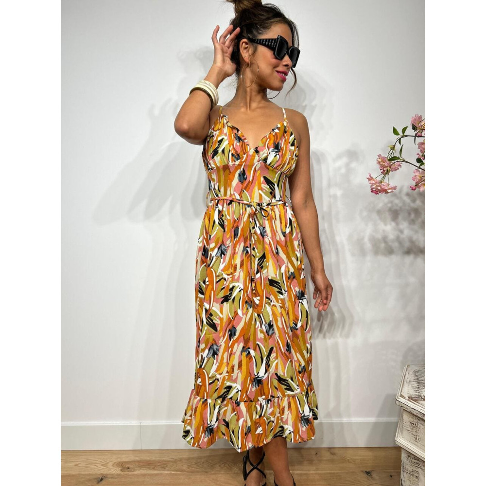 Vestido Tirantes Estampado RIYA HEVE Vestido Tirantes Estampado RIYA HEVE