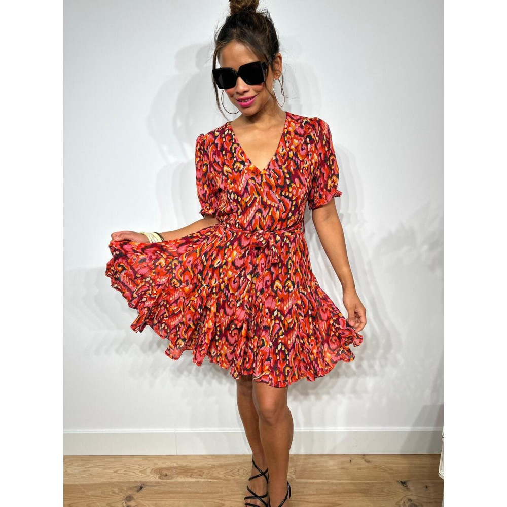 Vestido Vaporoso Estampado NEDILA Rojo HEVE Vestido Vaporoso Estampado NEDILA Rojo HEVE