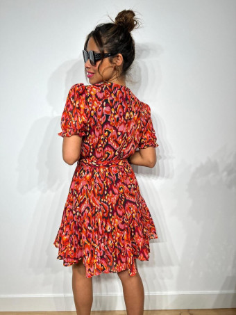 Vestido Vaporoso Estampado NEDILA Rojo HEVE