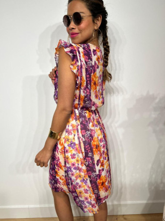 Vestido Vaporoso Floral LESHILA Morado HEVE