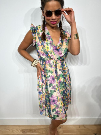 Vestido Vaporoso Floral LESHILA Verde HEVE