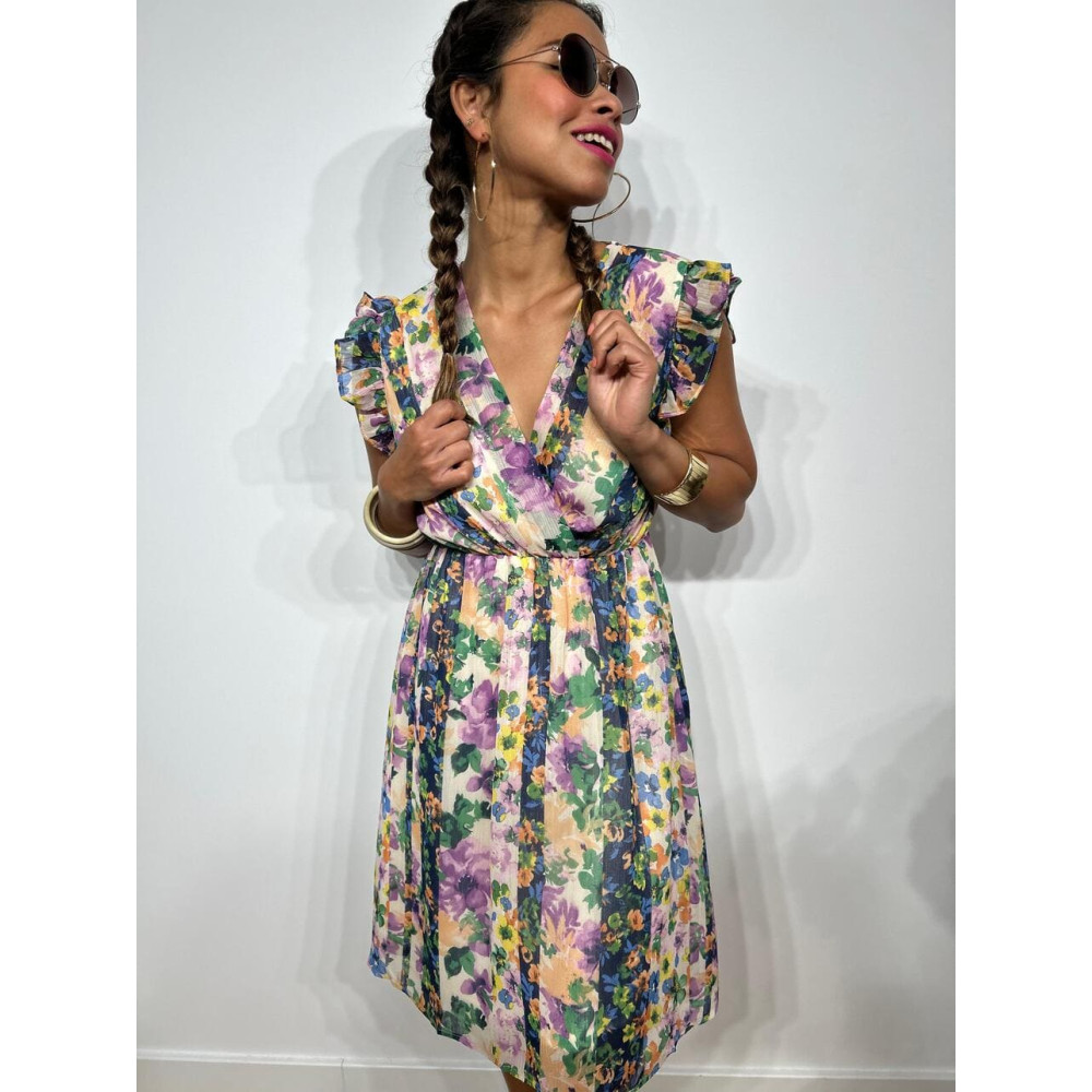 Vestido Vaporoso Floral LESHILA Verde HEVE
