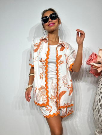 Conjunto Camisero Estampado WAYEKA Naranja HEVE