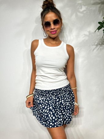 Falda Pantalón Print Volantes SHERWA Marino HEVE