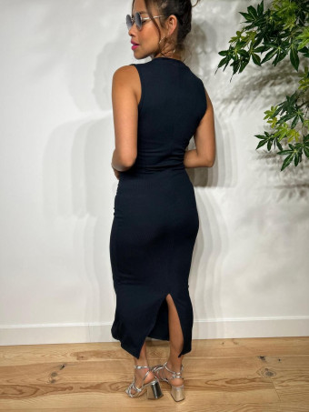 Vestido Entallado Frunces CHATKIT Marino HEVE