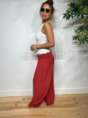 Pantalón Harem ALADDÍN Burdeos HEVE