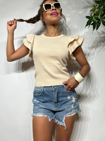 Short Denim Ripped EVILA Light Blue HEVE