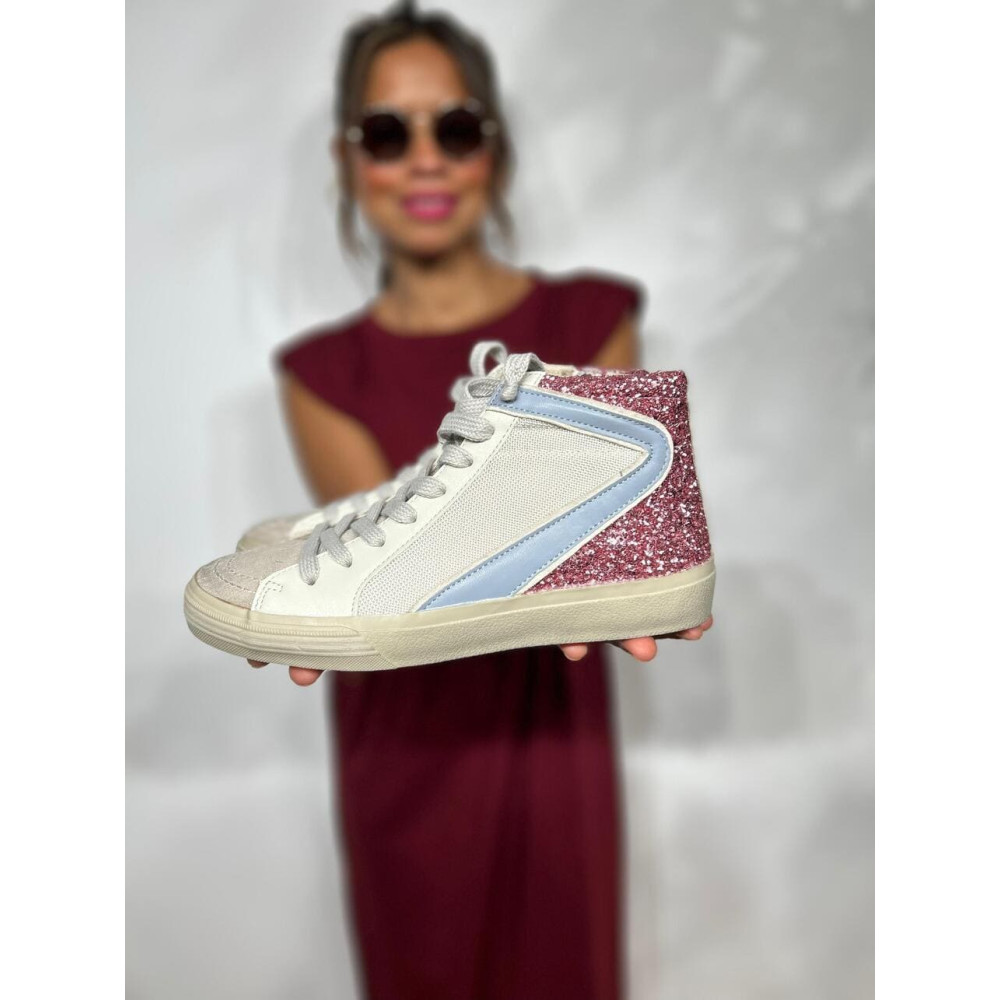 Sneaker Abotinada Retro GIAMOND Rosa HEVE