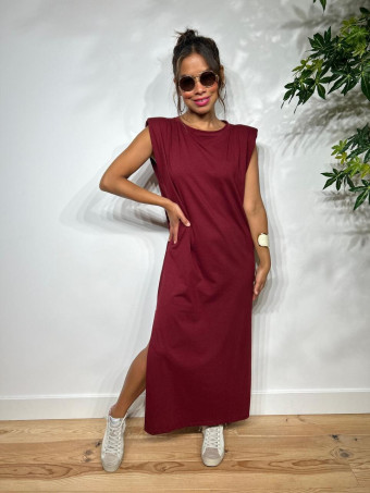 Vestido Básico Hombreras VARSOVIE Burdeos HEVE