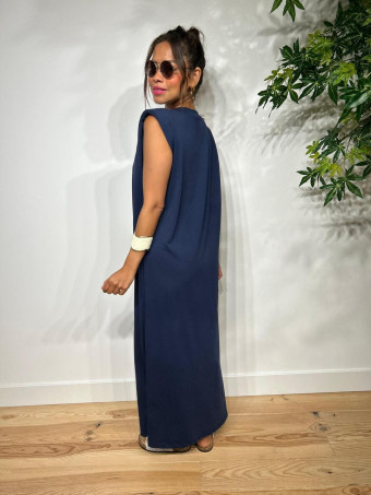 Vestido Básico Hombreras VARSOVIE Marino HEVE