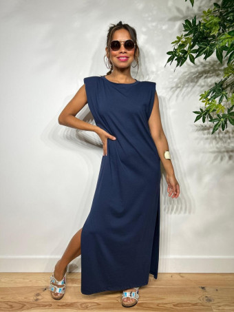 Vestido Básico Hombreras VARSOVIE Marino HEVE