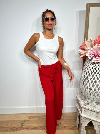 Pantalón Ligero Lazada BAYSIDE Rojo HEVE
