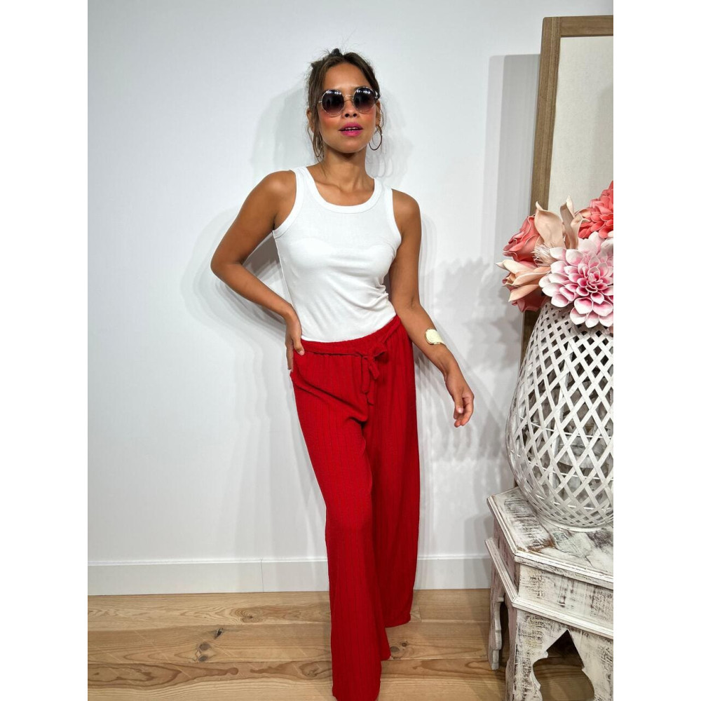 Pantalón Ligero Lazada BAYSIDE Rojo HEVE