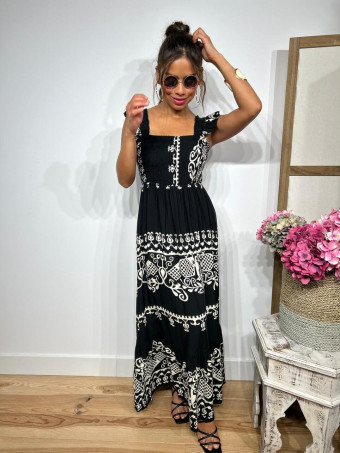 Vestido Largo Estampado Étnico LACKA HEVE