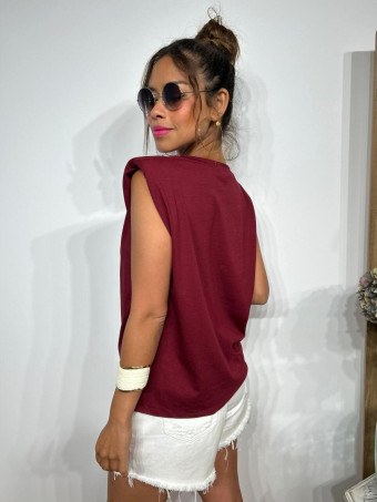 Camiseta Hombreras NOVALA Burdeos HEVE