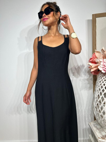 Vestido Pinzas Casual Style JANKEN Negro HEVE