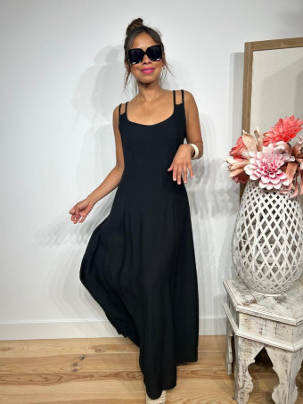 Vestido Pinzas Casual Style JANKEN Negro HEVE