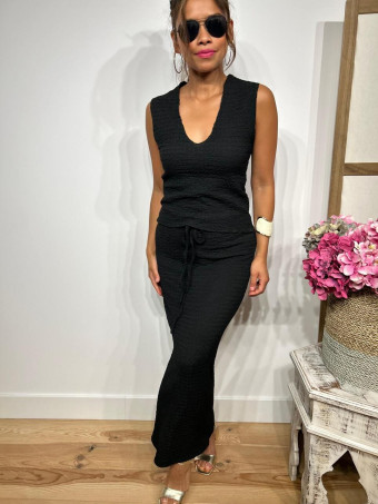 Conjunto Cuerpo y Falda KAMOSH Negro HEVE