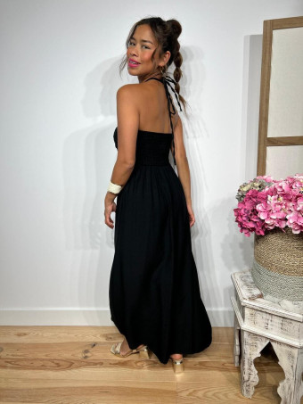 Vestido Arandela y Abalorios HAPSOON Negro HEVE