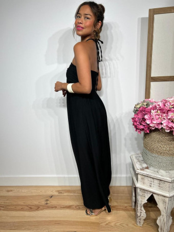 Vestido Arandela y Abalorios HAPSOON Negro HEVE