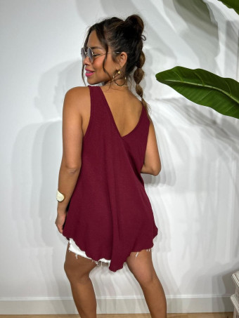 Cuerpo Evasé con Collar LAMARKIE Burdeos HEVE