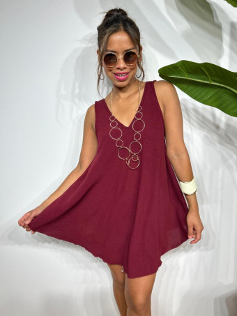 Cuerpo Evasé con Collar LAMARKIE Burdeos HEVE