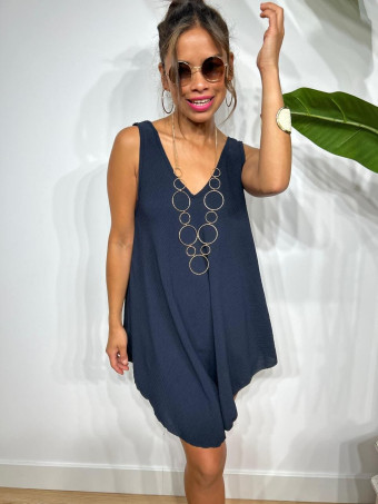 Cuerpo Evasé con Collar LAMARKIE Marino HEVE