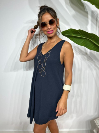 Cuerpo Evasé con Collar LAMARKIE Marino HEVE