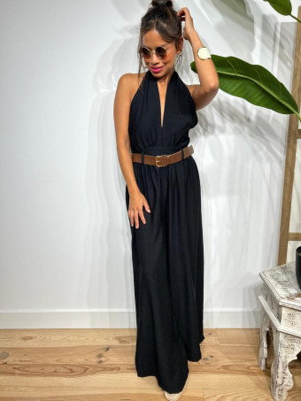 Mono Halter con Cinturón ZALIE Negro HEVE