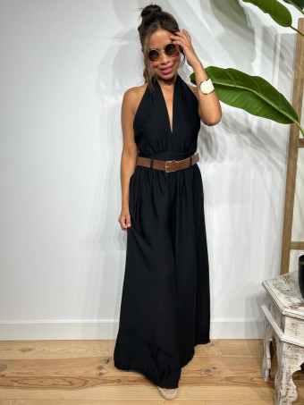 Mono Halter con Cinturón ZALIE Negro HEVE