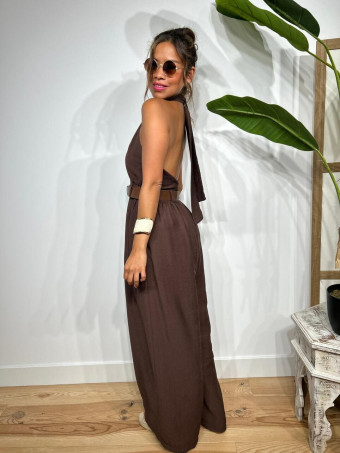 Mono Halter con Cinturón ZALIE Marrón HEVE