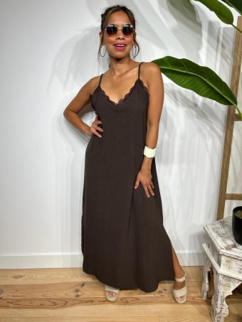 Vestido Lencero REENIE Marrón HEVE