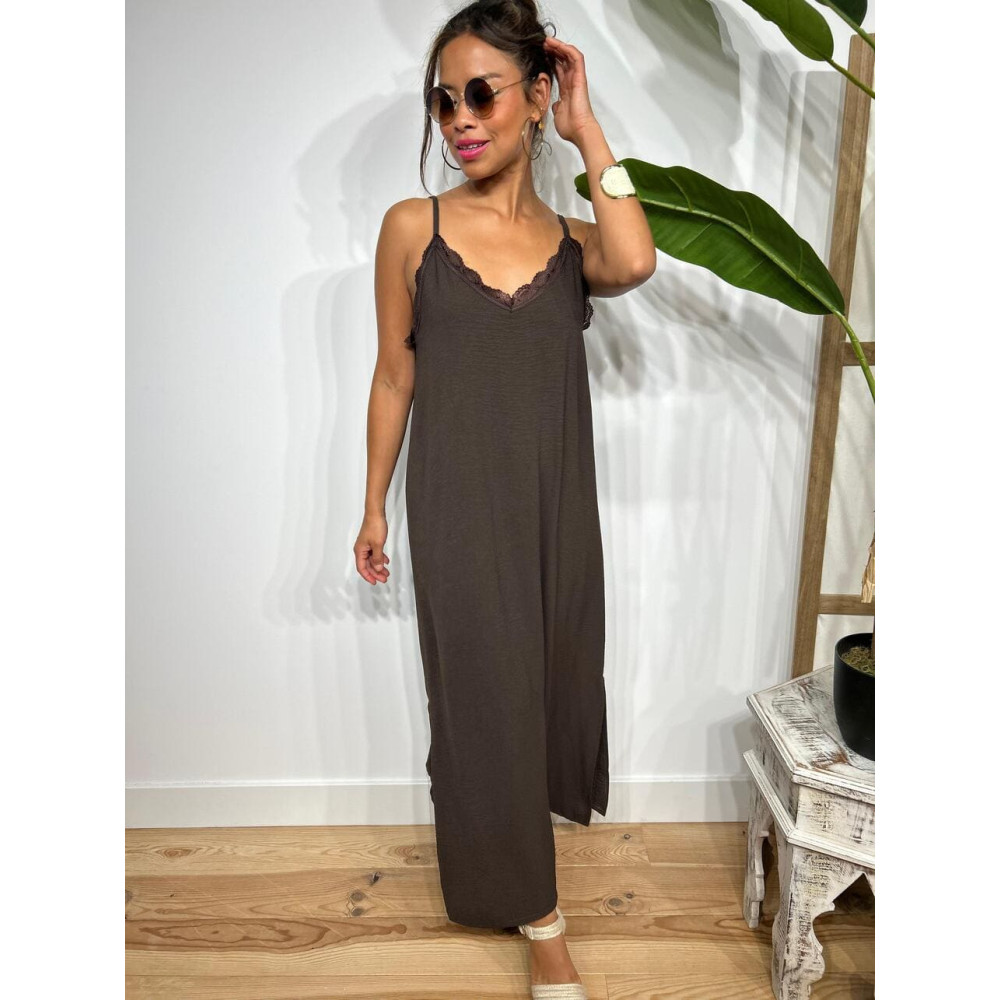 Vestido Lencero REENIE Marrón HEVE