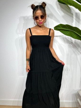Vestido Nido de Abeja y Paneles NIENKE Negro HEVE