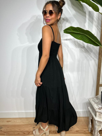 Vestido Nido de Abeja y Paneles NIENKE Negro HEVE