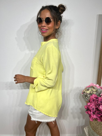 Camisa Fluida FLOSSIE Amarillo Pastel HEVE