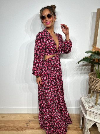 Vestido Cut Out Estampado Print RAWRA HEVE