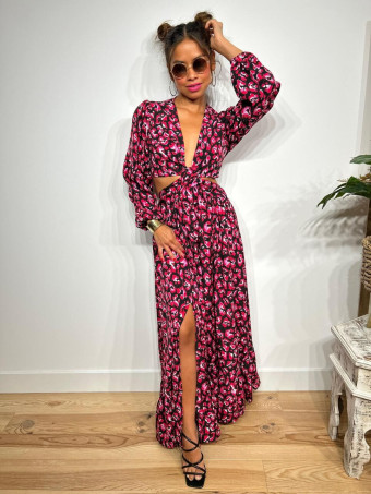 Vestido Cut Out Estampado Print RAWRA HEVE