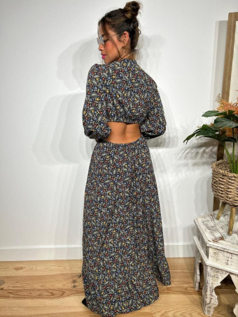 Vestido Cut Out Flores y Cachemires ANETHIA HEVE