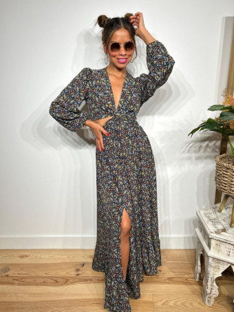 Vestido Cut Out Flores y Cachemires ANETHIA HEVE