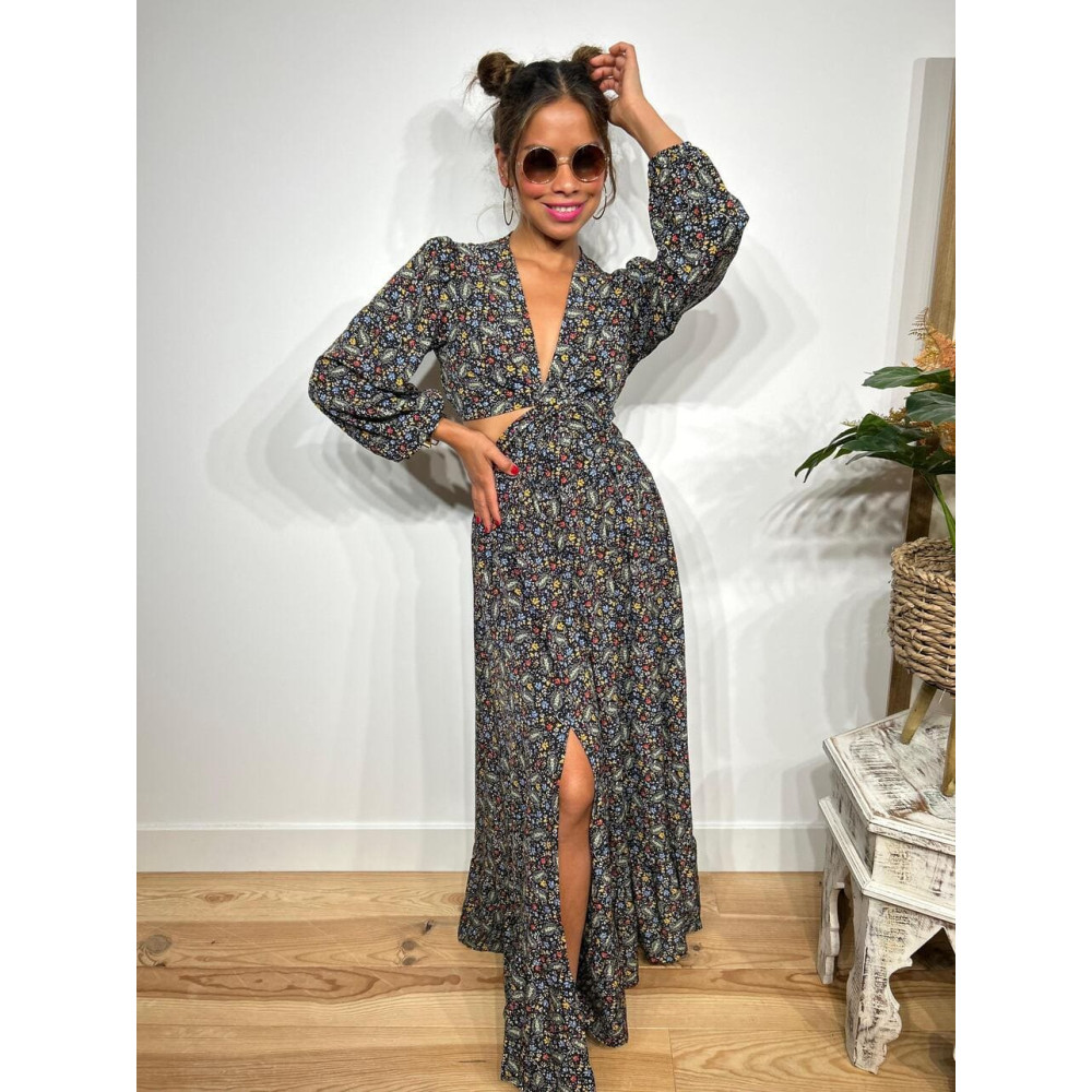 Vestido Cut Out Flores y Cachemires ANETHIA HEVE