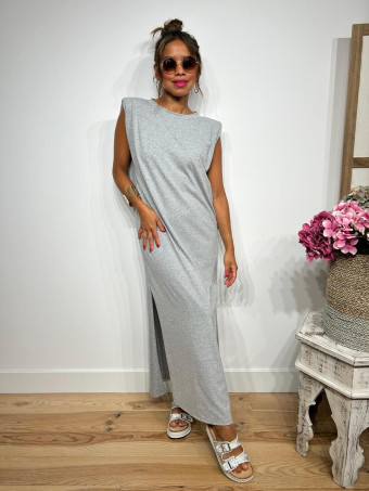 Vestido Básico Hombreras VARSOVIE Gris HEVE
