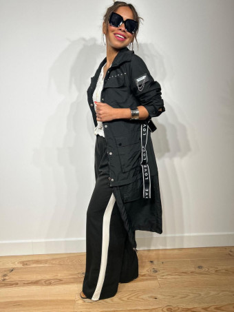 Trench Tachas Desmontable SINEWAY Negro HEVE