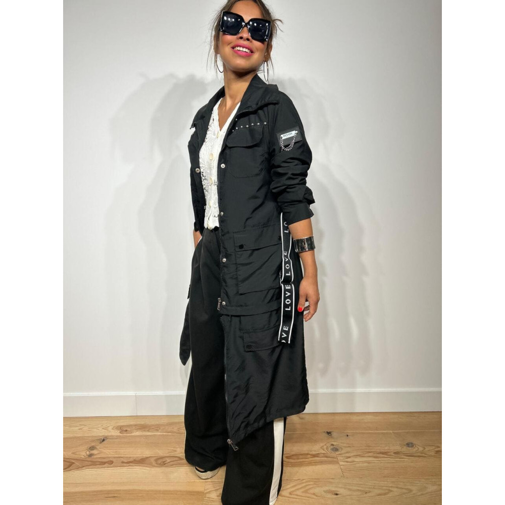 Trench Tachas Desmontable SINEWAY Negro HEVE Trench Tachas Desmontable SINEWAY Negro HEVE